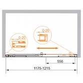 Душевая дверь Cezares Premier-Soft-W-BF-1-120-C-Cr-IV 120 см хром прозрачное стекло 