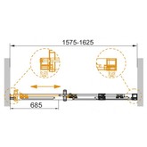 Душевая дверь Cezares Duet-Soft-BF-1-160-C-Cr 160 см хром прозрачное стекло 