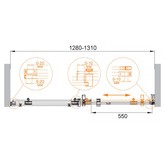 Душевая дверь Cezares Stylus-O-M-BF-1-130-C-Cr 130 см хром прозрачное стекло 