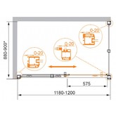 Душевой угол Cezares Anima-W-AH-1-120/90-C-Cr-IV 1200x900 хром прозрачное стекло