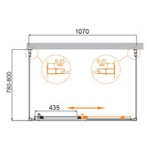 Душевой угол Cezares Molveno-AH-12-110/80-C-Cr-IV 1100x800 хром прозрачное стекло