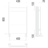 Полотенцесушитель водяной Terminus Контур 400x800 П7 хром