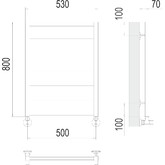 Полотенцесушитель водяной Terminus Контур 500x800 П7 