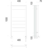 Полотенцесушитель водяной Terminus Контур 400x1000 П9