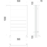 Полотенцесушитель водяной Terminus Контур 500x1000 П9