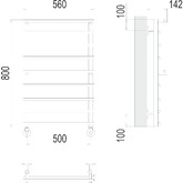 Полотенцесушитель водяной Terminus Вента 500x800 П8
