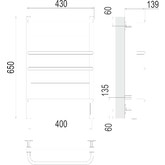 Полотенцесушитель электрический Terminus Евромикс квадро 400х650 П6