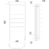Полотенцесушитель электрический Terminus Виктория 400х850 П8