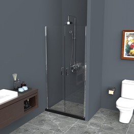 Душевая дверь BelBagno UNO-B-2-110-C-Cr хром, прозр.стекло 