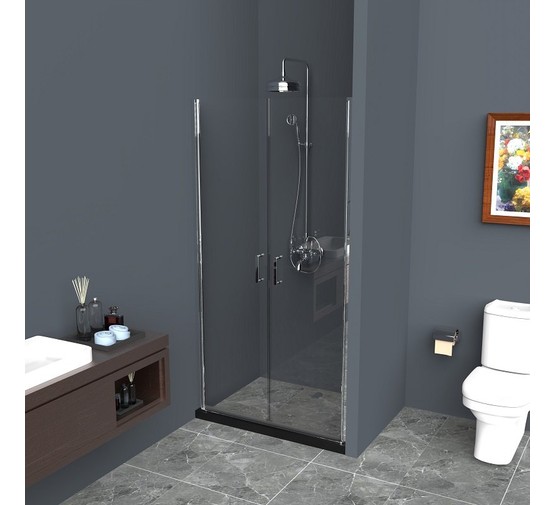 Душевая дверь BelBagno UNO-B-2-120-C-Cr хром, прозр.стекло 