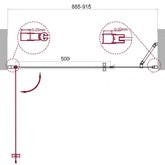 Душевая дверь BelBagno ETNA-B-11-30+60-C-Cr 90 см хром, прозр.стекло 