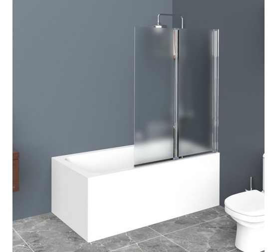 Шторка для ванны BelBagno Uno V-2-100/150-P-Cr 1000x1500 текстур.стекло 