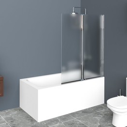 Шторка для ванны BelBagno Uno V-2-100/150-P-Cr 1000x1500 текстур.стекло 