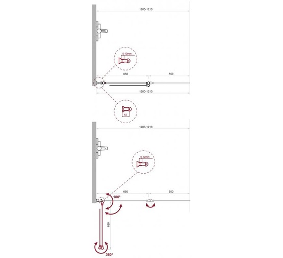 Шторка для ванны BelBagno Uno V-2-120/150-C-Cr 1200x1500 прозр.стекло 