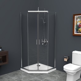 Душевой угол BelBagno UNO-195-P-2-90-C-Cr 900x900 хром, прозр.стекло 