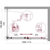 Душевой угол BelBagno Acqua-A-1-110/80-C 1100x800 прозр.стекло 