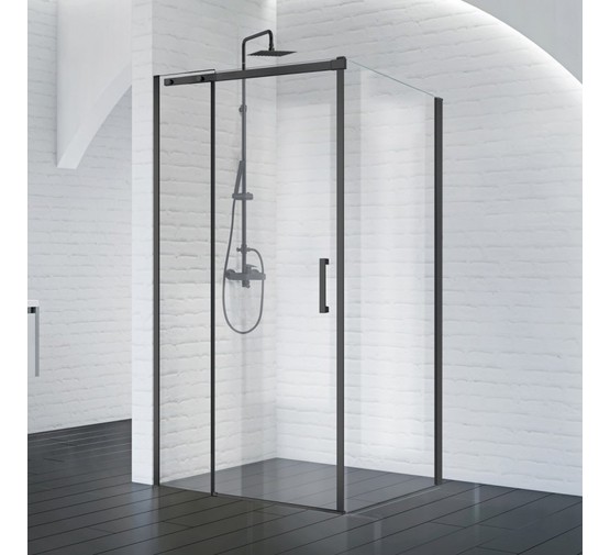 Душевой угол BelBagno Acqua-A-1-120/90-C-NERO 1200x900 черный, прозр.стекло 