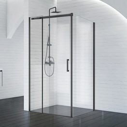 Душевой угол BelBagno Acqua-A-1-120/90-C-NERO 1200x900 черный, прозр.стекло 