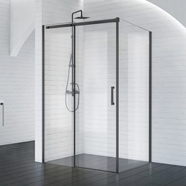 Душевой угол BelBagno Acqua-A-1-140/90-C-NERO 1400x900 черный, прозр.стекло 