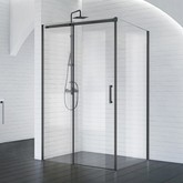 Душевой угол BelBagno Acqua-A-1-150/90-C-NERO 1500x900 черный, прозр.стекло 