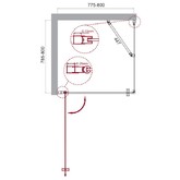 Душевой угол BelBagno ETNA-A-1-80-C-Cr 800x800 хром, прозр.стекло 