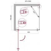 Душевой угол BelBagno ETNA-AH-1-100/80-C-Cr 1000x800 хром, прозр.стекло 