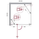 Душевой угол BelBagno ETNA-A-12-90-C-Cr 900x900 хром, прозр.стекло 