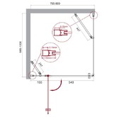 Душевой угол BelBagno ETNA-AH-12-80/100-C-Cr 800x1000 хром, прозр.стекло 