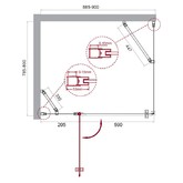 Душевой угол BelBagno ETNA-AH-12-90/80-C-Cr 900x800 хром, прозр.стекло 