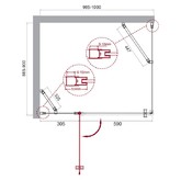 Душевой угол BelBagno ETNA-AH-12-100/90-C-Cr 1000x900 хром, прозр.стекло 