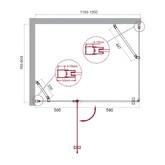 Душевой угол BelBagno ETNA-AH-12-120/80-C-Cr 1200x800 хром, прозр.стекло 