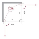 Душевой угол BelBagno ETNA-A-2-80-C-Cr 800x800 хром, прозр.стекло 