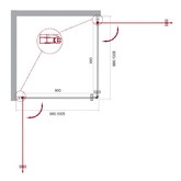 Душевой угол BelBagno ETNA-A-2-100-C-Cr 1000x1000 хром, прозр.стекло 