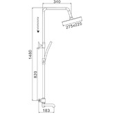 Душевая система Rose R3536 термостат хром