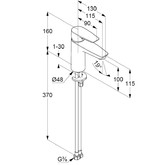 Смеситель для раковины Kludi Pure&Solid 34 292 0575 хром