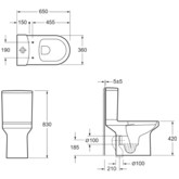 Унитаз компакт Jacob Delafon Elite E20997-00 безободковый микролифт