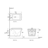 Унитаз подвесной Aquanet Tavr 2.0 LX-1907MB безободковый микролифт черный матовый