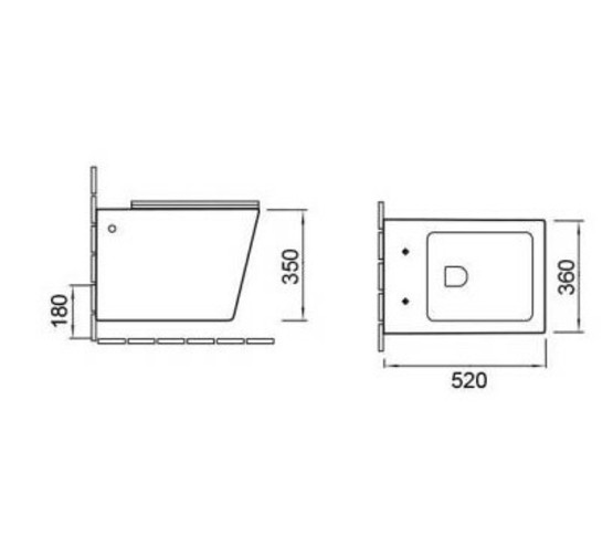 Унитаз подвесной SantiLine SL-5004SM-BD безободковый со смесителем микролифт белый 