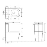 Унитаз компакт SantiLine SL-5016 безободковый микролифт белый