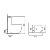 Унитаз моноблок SantiLine SL-5011 безободковый микролифт белый