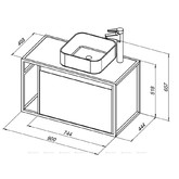 Тумба подвесная Aquanet Nova Lite LOFT 90 R белый