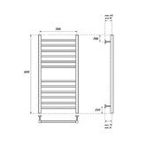 Полотенцесушитель водяной Point Аврора 500x800 П12 хром