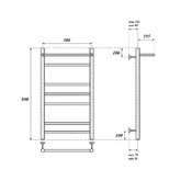 Полотенцесушитель водяной Point Аврора с полкой 500x800 П6 хром