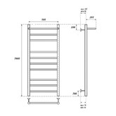 Полотенцесушитель водяной Point Аврора с полкой 500x1000 П9 хром