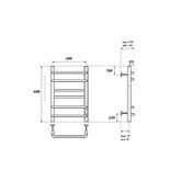 Полотенцесушитель электрический Point Сатурн П6 400x600, диммер справа, хром