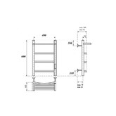 Полотенцесушитель электрический Point Афина П3 с полкой 400x600, диммер справа, хром