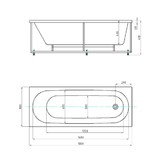 Акриловая ванна Акватек Оберон 180x80 