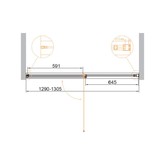 Душевая дверь Cezares URBAN-B-12-130-C-CR 130 см хром прозрачное стекло 