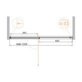 Душевая дверь Cezares URBAN-B-12-150-C-CR 150 см хром прозрачное стекло 