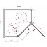 Душевой угол BelBagno UNO-195-P-1-80-C-Cr 800x800 хром, прозр.стекло 